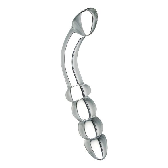 Prisms Hamsa - dubbelzijdige, G-spot glazen dildo (transparant)