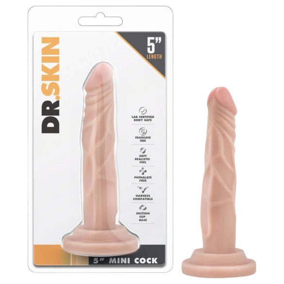 Dr. Skin 5 - Zuignap dildo - Natuurlijk (14,5 cm)