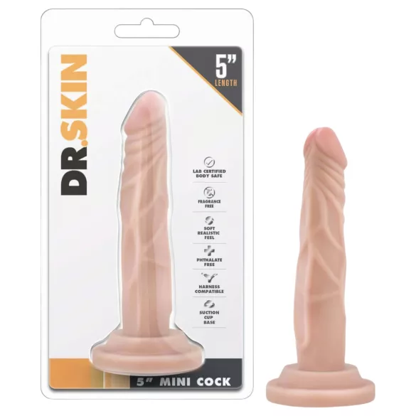 Dr. Skin 5 - realistische dildo met zuignap (huidkleur, 14,5 cm)