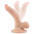Dr. Skin 4 - realistische dildo met balzak en zuignap - huidkleur - 12cm