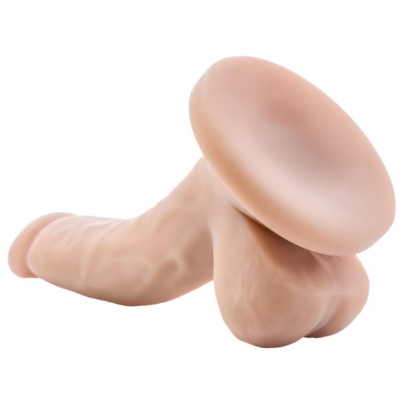 Dr. Skin 4 - realistische dildo met balzak en zuignap - huidkleur - 12cm
