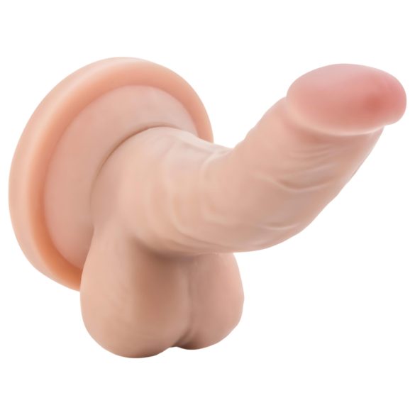 Dr. Skin 4 - realistische dildo met balzak en zuignap - huidkleur - 12cm