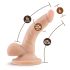Dr. Skin 4 - realistische dildo met balzak en zuignap - huidkleur - 12cm