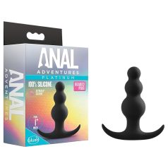 Anal Adventures Platinum - parel anaal plug (zwart)