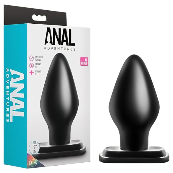 Anal Adventures XL - grote buttplug - siliconen - zwart