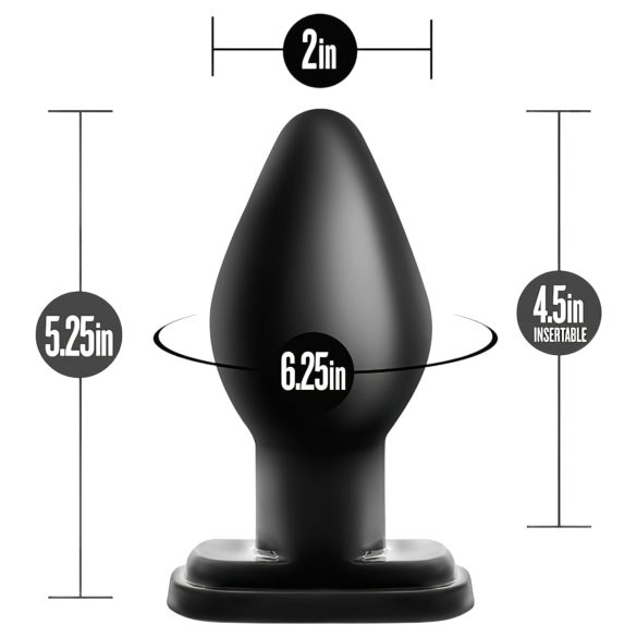 Anal Adventures XL - grote buttplug - siliconen - zwart