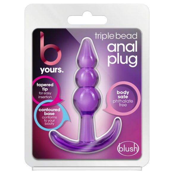 B Yours - anaal plug met noppen - siliconen - paars
