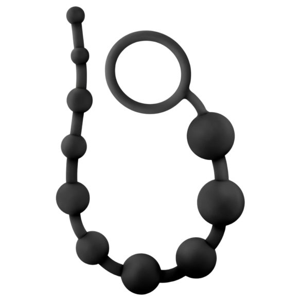 Anal Adventures - anale dildo met ribbels - zwart