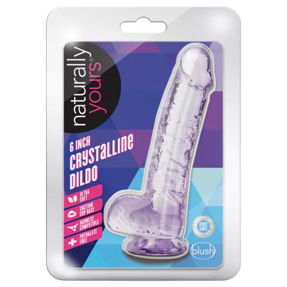 Blush Naturally Yours - kristallen dildo (paars)