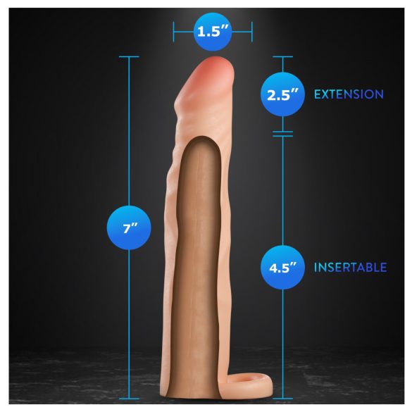 Performance Plus 2,5 - penis sleeve met ballenring - transparant