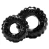 OXBALLS - penisring set - geribbeld - zwart