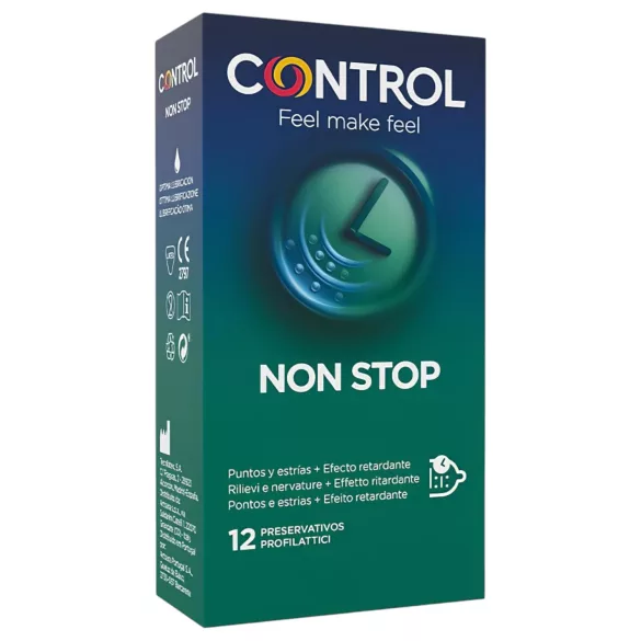 Control - condoom geribbeld met vertragend effect - 12 stuks