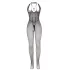 Subblime 951788 - diep decolleté netstof catsuit (zwart) - S-L