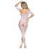 Subblime 951818 - kanten bodystocking met rozenmotief - (wit) - S-L