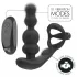 Addicted Toys - anaal vibrator met draaiende kop en penisring - zwart