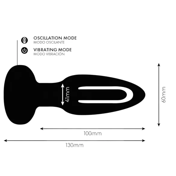 Addicted Toys - anaal vibrator met bewegende tong - zwart