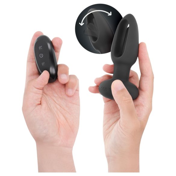 Addicted Toys - anaal vibrator met bewegende tong - zwart