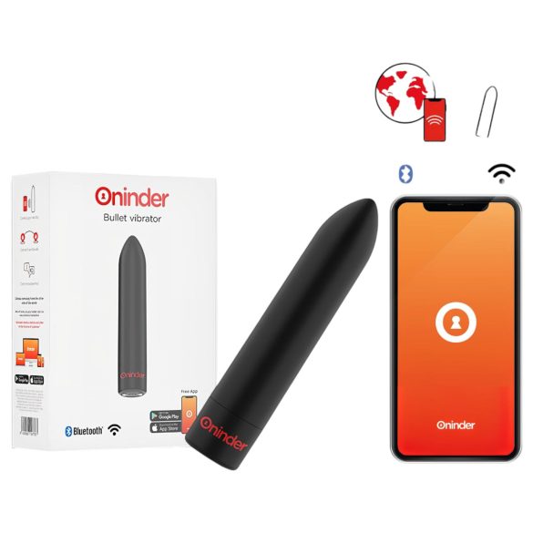 Oninder - mini vibrator met app-besturing - zwart