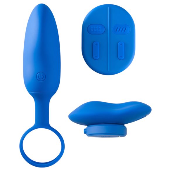 Platanomelón Mobi - draadloze vibrator set - oplaadbaar - 2-delig - blauw