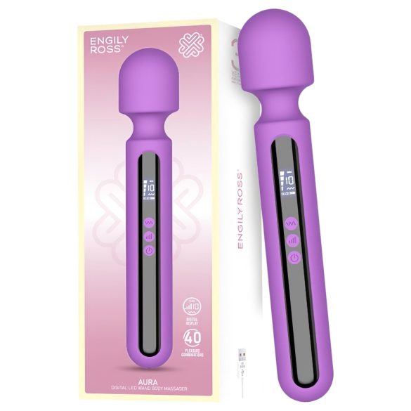 Engily Ross Aura - oplaadbare digitale massage vibrator (paars)