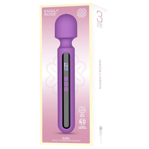 Engily Ross Aura - oplaadbare digitale massage vibrator (paars)