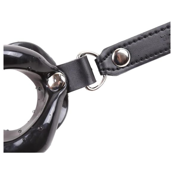 Latetobed - mondvormige siliconen gag - zwart