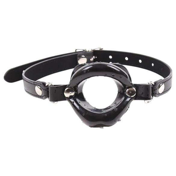 Latetobed - mondvormige siliconen gag - zwart