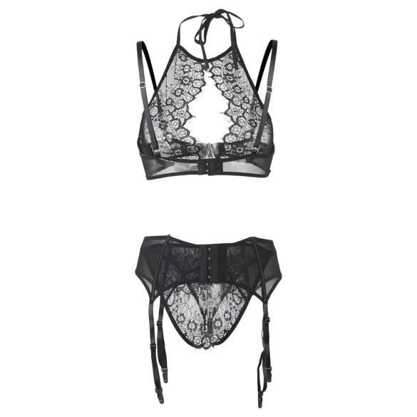 Adalet Evelyn - lingerie set 3-delig - kant - zwart