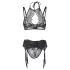 Adalet Evelyn - lingerie set 3-delig - kant - zwart - L/XL