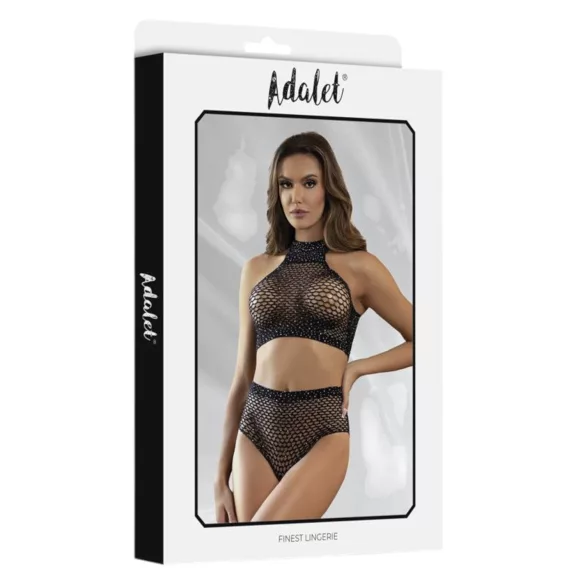 Adalet Marga - lingerie set - netstof - zwart - L/XL