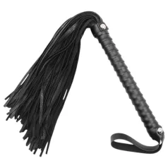 Latetobed - zweep met structuur - zwart - 48 cm