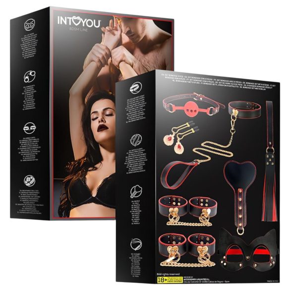 INTOYOU - BDSM set voor gevorderden - 8-delig - zwart