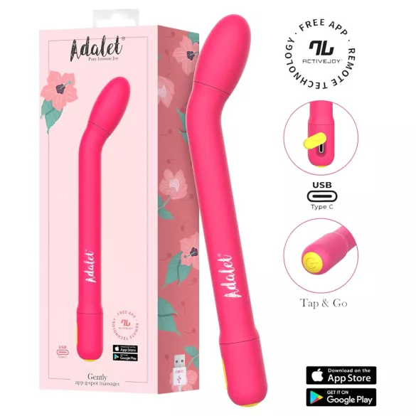 Adalet Gently - g-spot en prostaat vibrator - smart - siliconen - roze