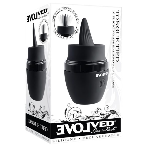 Evolved - Vibrator met tongbeweging - Oplaadbaar - Zwart