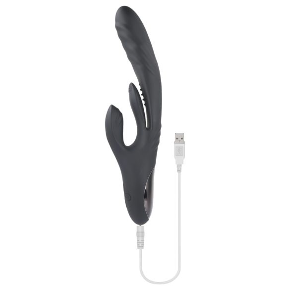 Playboy Rapid Rabbit - rabbit vibrator - oplaadbaar - zwart