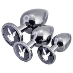 Playboy - anale plug set - 3-delig - zilver