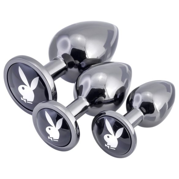 Playboy - anale plug set - 3-delig - zilver