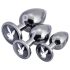 Playboy - anale plug set - 3-delig - zilver
