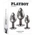 Playboy - anale plug set - 3-delig - zilver