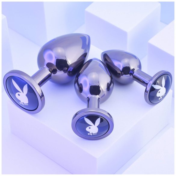 Playboy - anale plug set - 3-delig - zilver