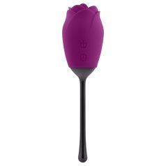   Playboy - vibrator met tong - oplaadbaar waterdicht - siliconen - paars