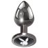 Playboy Tux - buttplug - klein - zilver