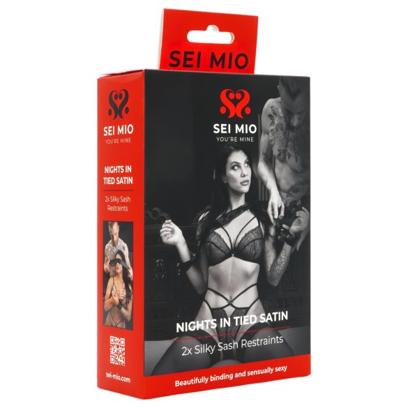 Sei Mio - satijnen bindlint (zwart)