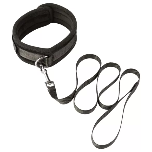 Sei Mio - halsband en riem - verstelbaar - zwart