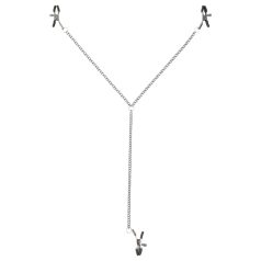 Sei Mio - tepel- en schaamlipklemmen - verstelbaar - zwart