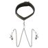 Sei Mio - Halsband en Tepelklemmen (zwart)