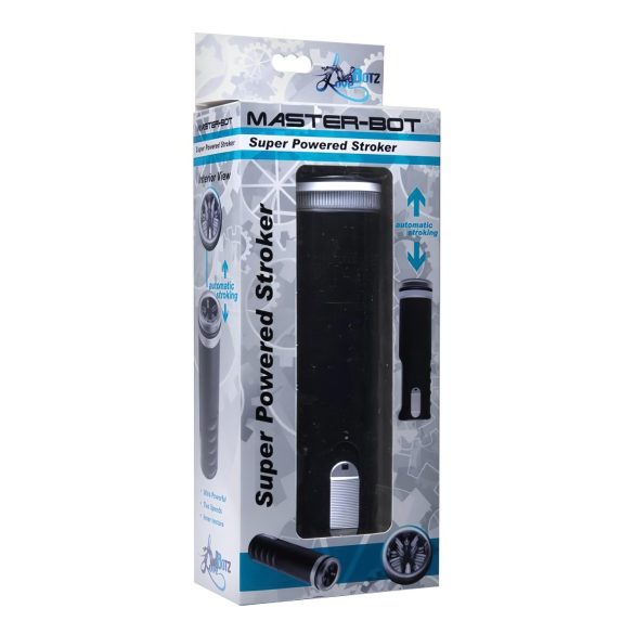 Master-Bot - op-en-neer bewegende, zachte, stekelige mond masturbator (zwart)