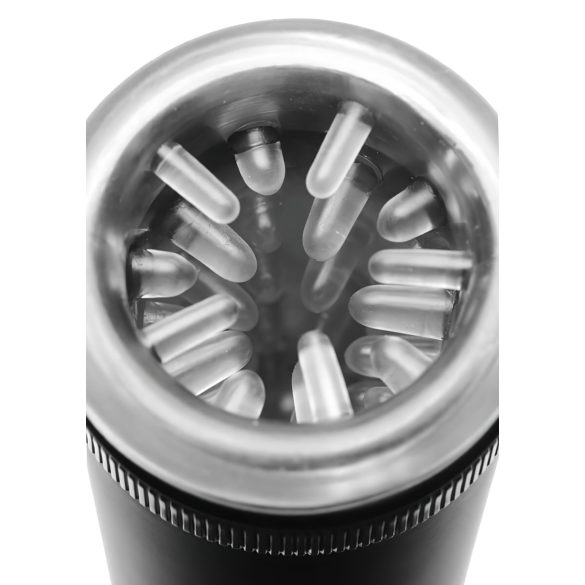 Master-Bot - op-en-neer bewegende, zachte, stekelige mond masturbator (zwart)