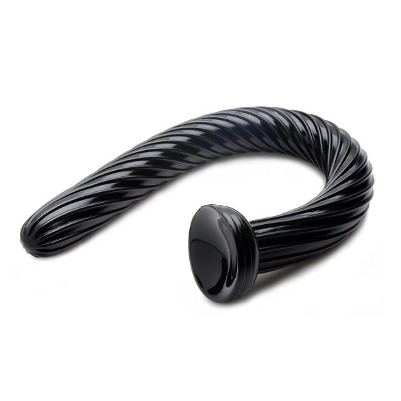 Hosed Spiral Anal Snake 19 - anaal dildo met zuignap - zwart