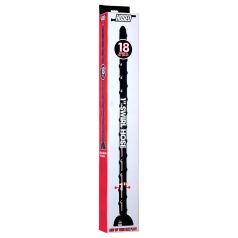 Hosed Swirl - anale dildo - dun en flexibel - zwart - 18 cm